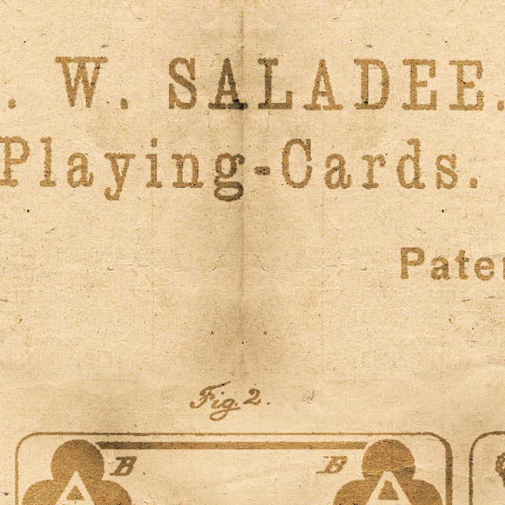 1877 Playing Cards Patent Pended Retro Poster - 24" x 36"