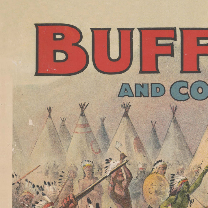 Buffalo Bill's Wild West Retro Poster - 36" x 24"