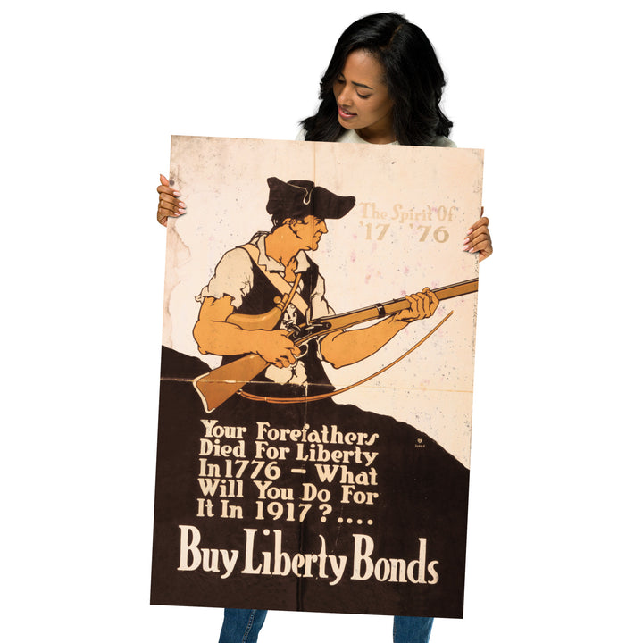 The Spirit Of '76 Liberty Bonds Retro Poster - 24" x 36"