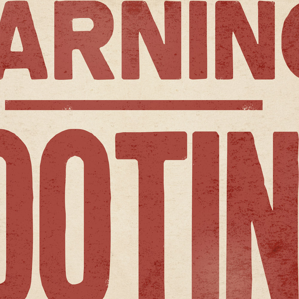 Warning! Looting WW2 Retro Poster - 24" x 36"