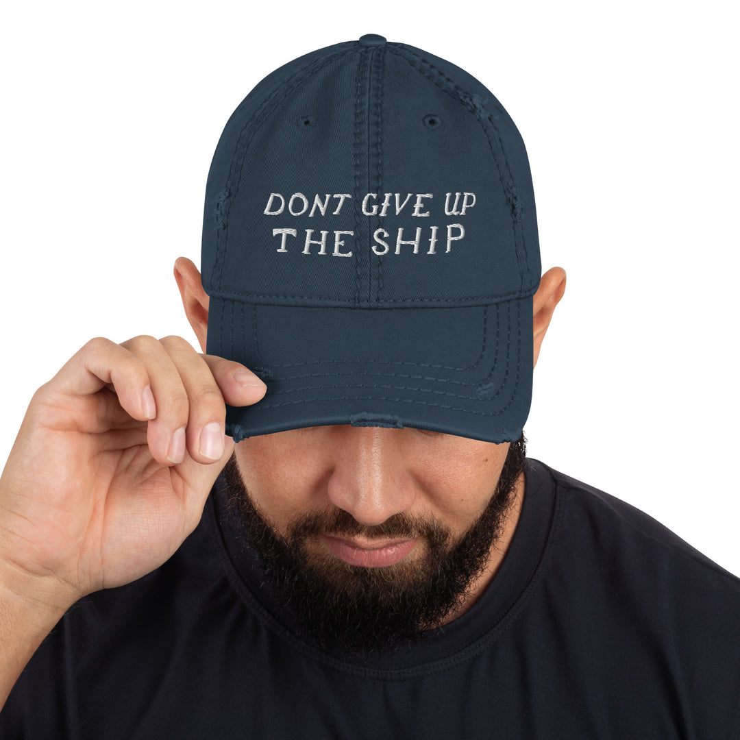 'Don't Give Up The Ship' Cotton Twill Retro Cap