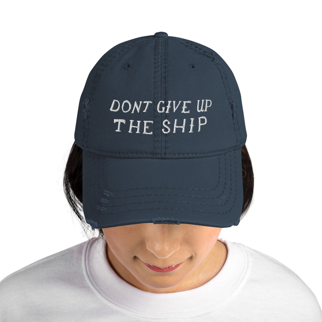 'Don't Give Up The Ship' Cotton Twill Retro Cap