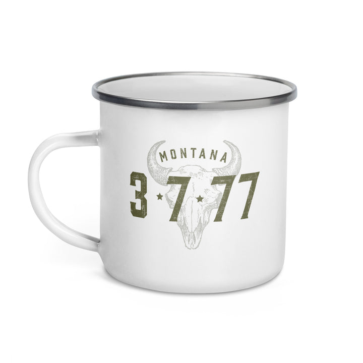 The Montana 3-7-77 Enamel Retro Mug - 12oz