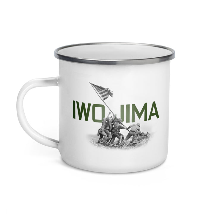 Iwo Jima 1945 Enamel Retro Mug (12 oz)