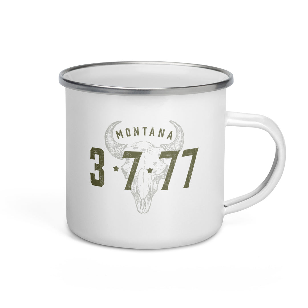 The Montana 3-7-77 Enamel Retro Mug - 12oz