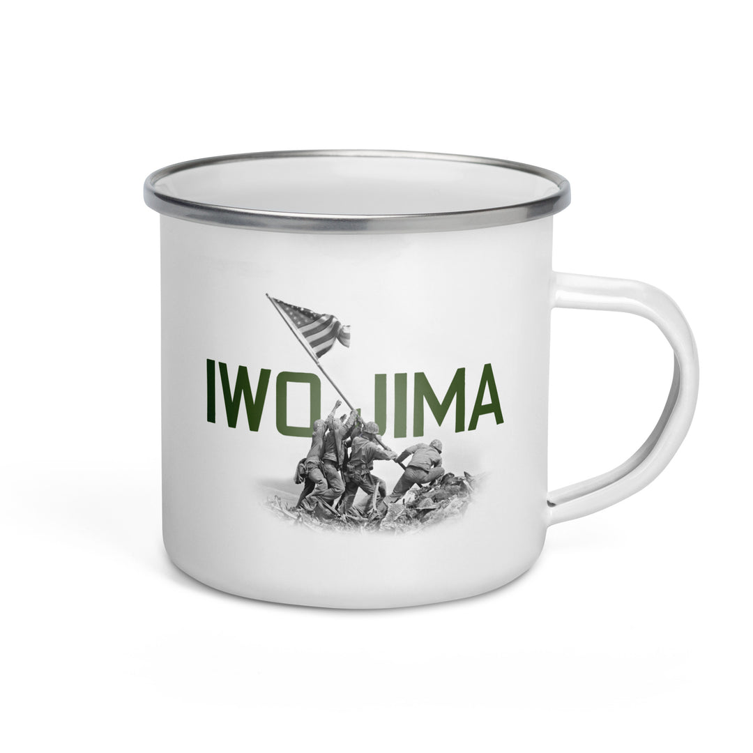 Iwo Jima 1945 Enamel Retro Mug (12 oz)