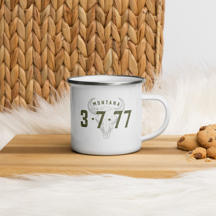 The Montana 3-7-77 Enamel Retro Mug - 12oz