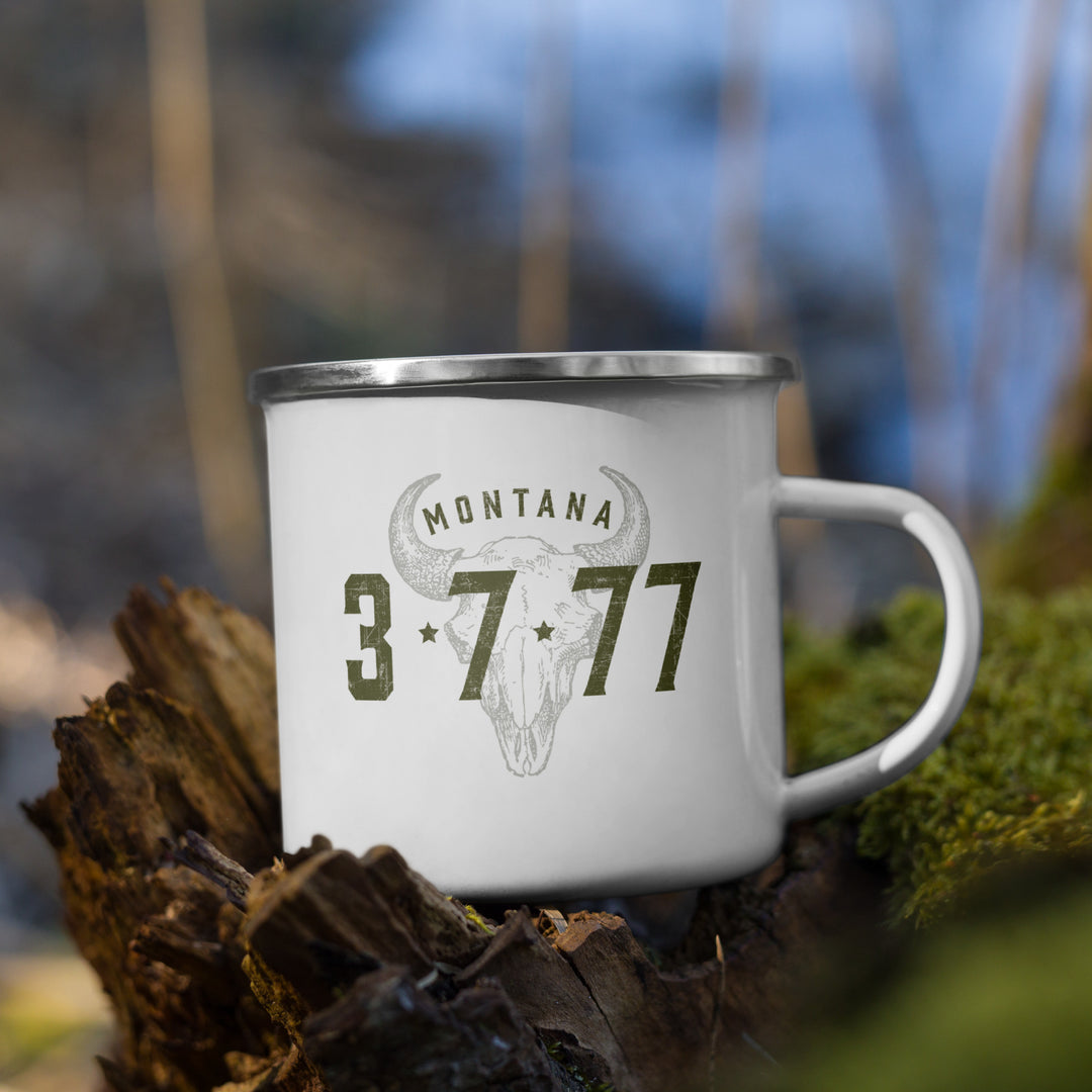 The Montana 3-7-77 Enamel Retro Mug - 12oz