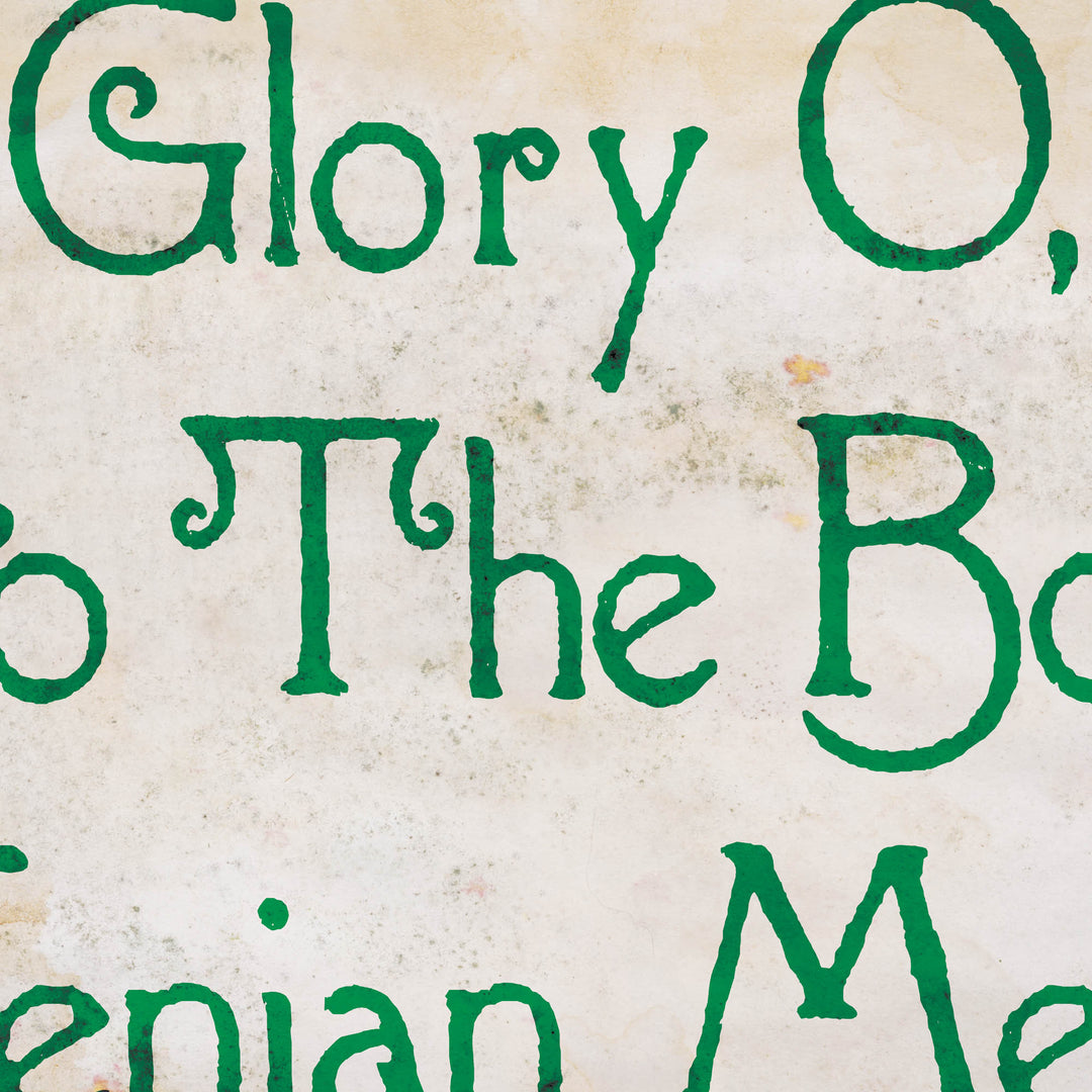 Glory O, To The Bold Fenian Men Retro Poster - 24" x 36"