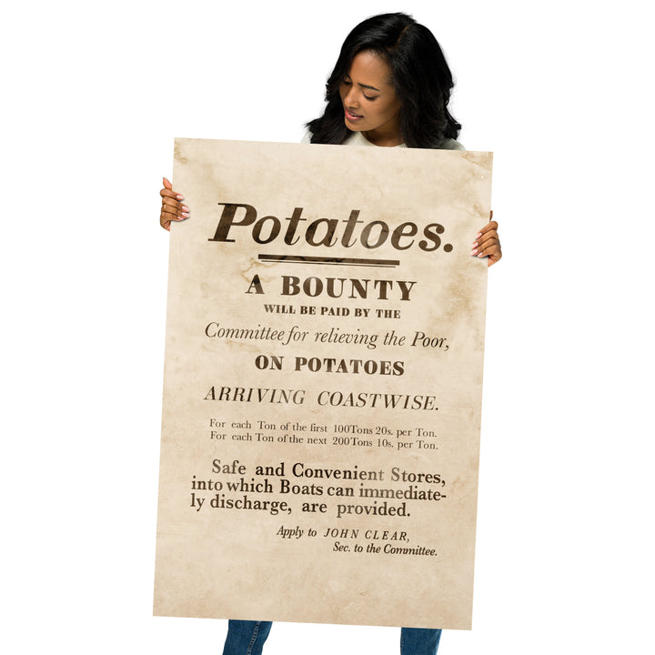 'Potatoes A Bounty' Retro Poster - 24" x 36"