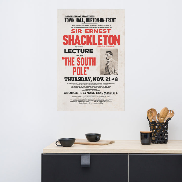 The Shackleton South Pole Lecture Retro Poster - 24" x 36"