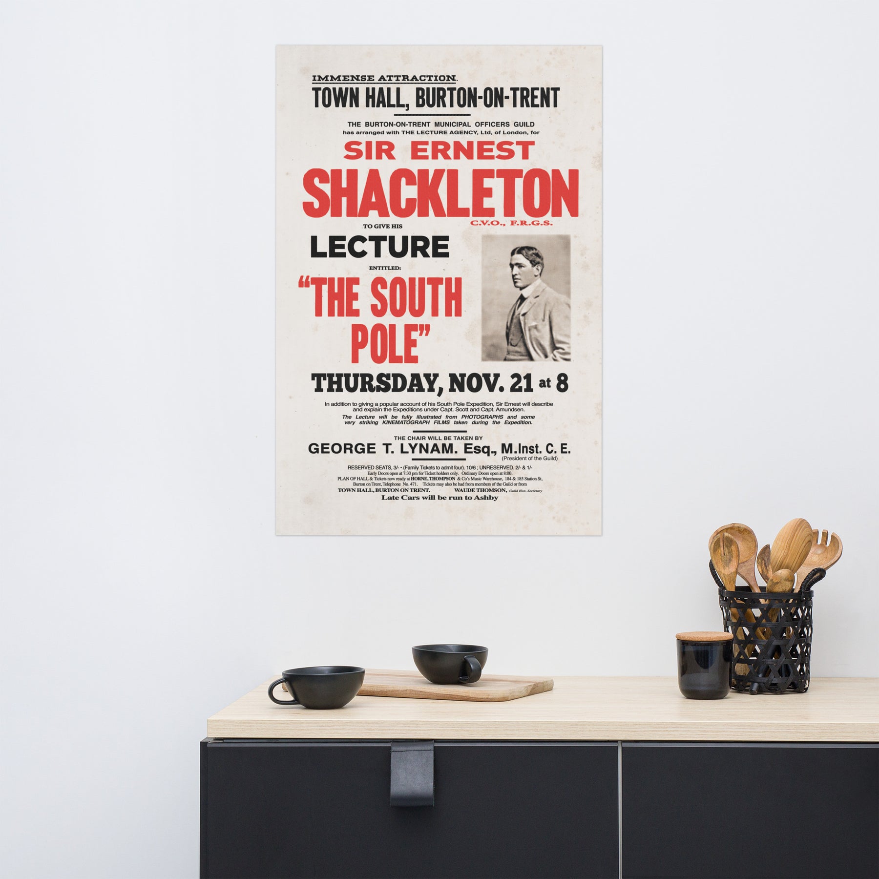 The Shackleton South Pole Lecture Retro Poster - 24