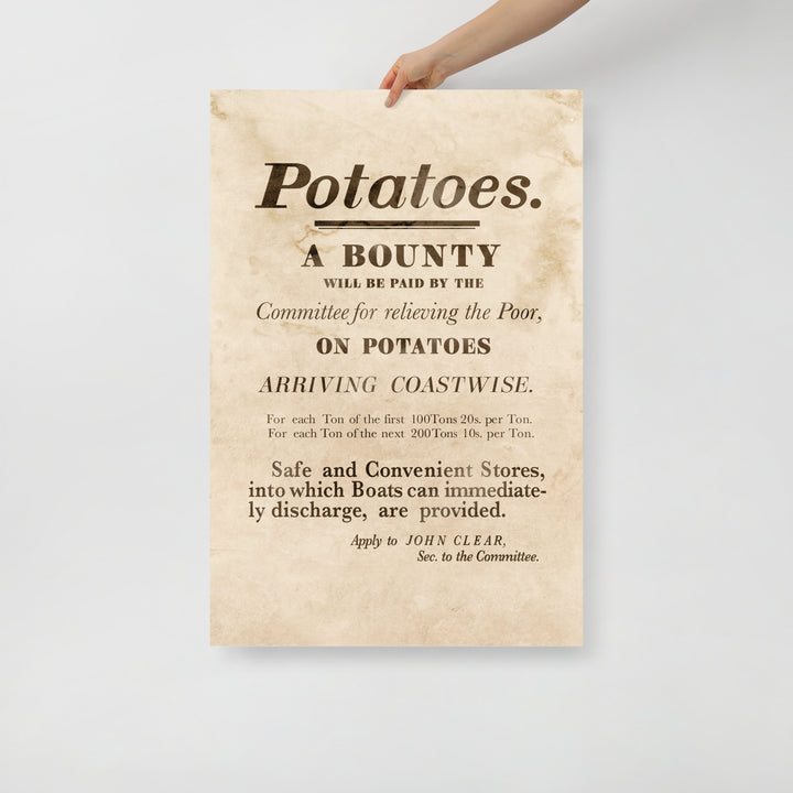 'Potatoes A Bounty' Retro Poster - 24" x 36"