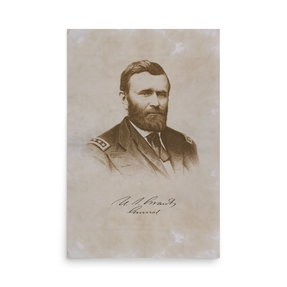 U.S. Grant - General Retro Poster - 24" x 36"