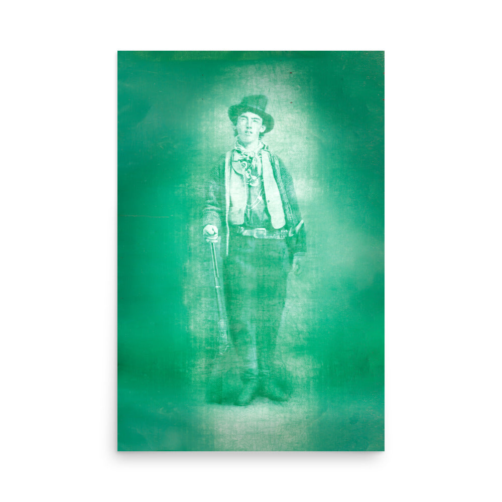 Billy The Kid Tin Type Style Retro Poster - 24" x 36"