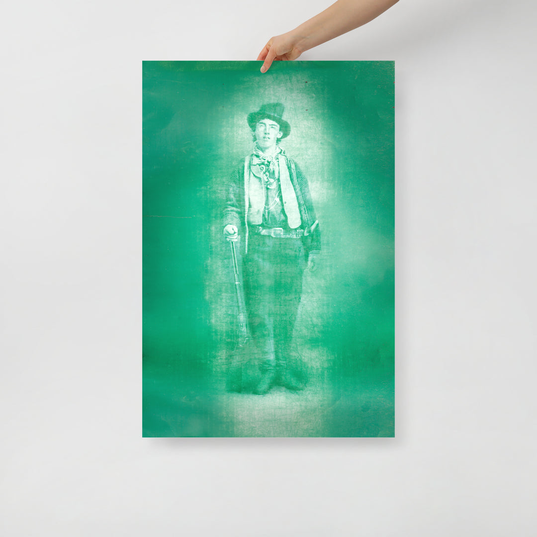 Billy The Kid Tin Type Style Retro Poster - 24" x 36"