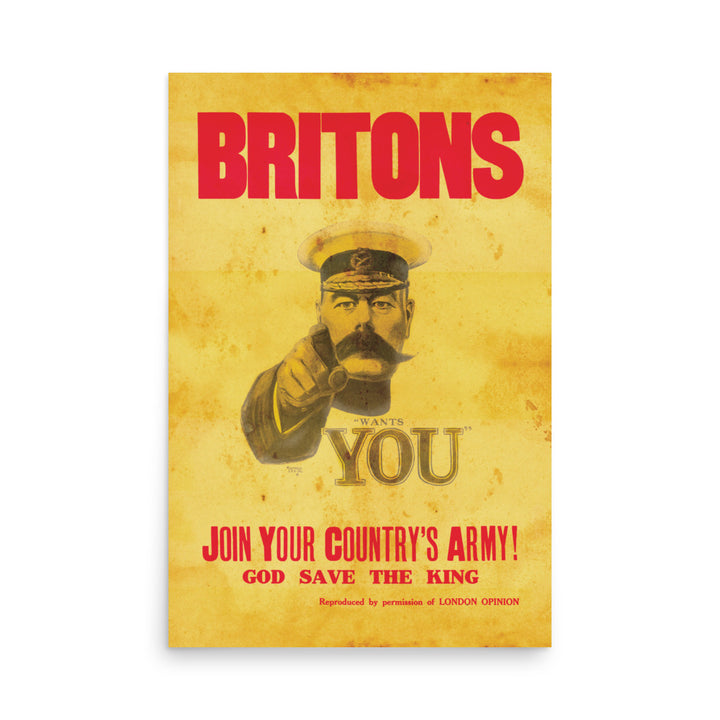 "Lord Kitchener Wants You" Retro Poster  - 24" x 36"