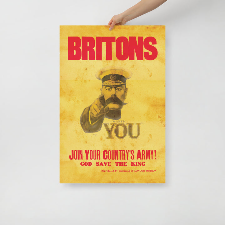 "Lord Kitchener Wants You" Retro Poster  - 24" x 36"