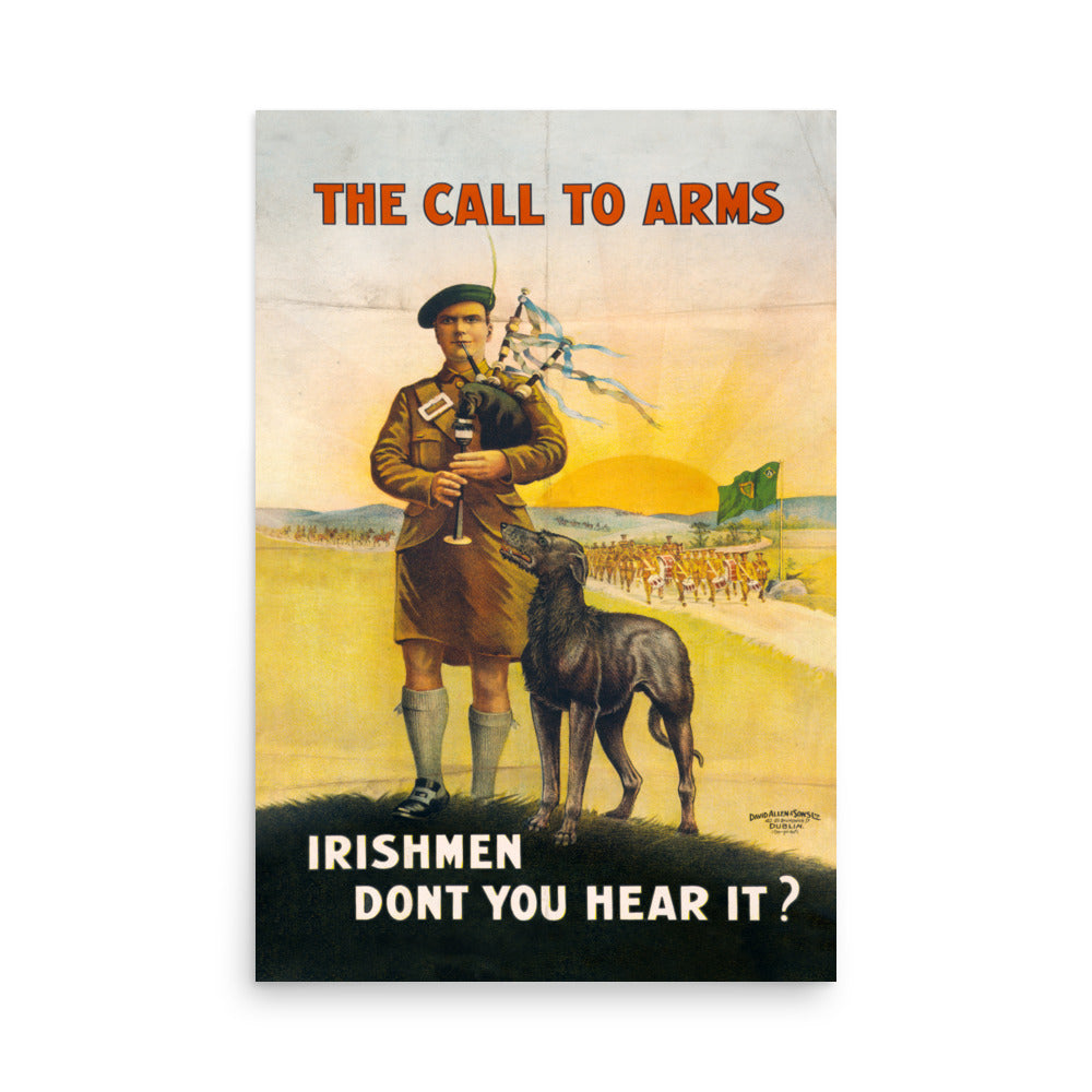 The Irish 'Call To Arms' Retro Poster - 24" x 36"