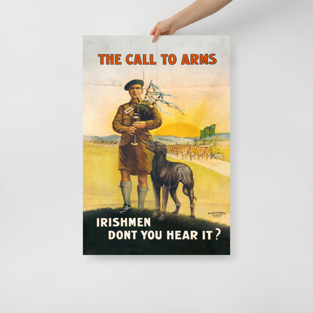 The Irish 'Call To Arms' Retro Poster - 24" x 36"