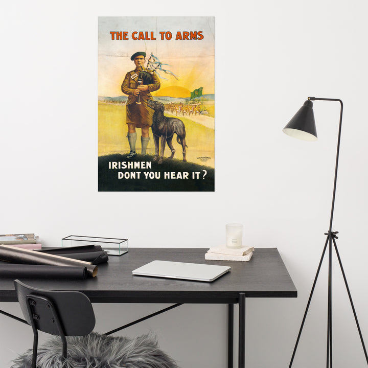 The Irish 'Call To Arms' Retro Poster - 24" x 36"