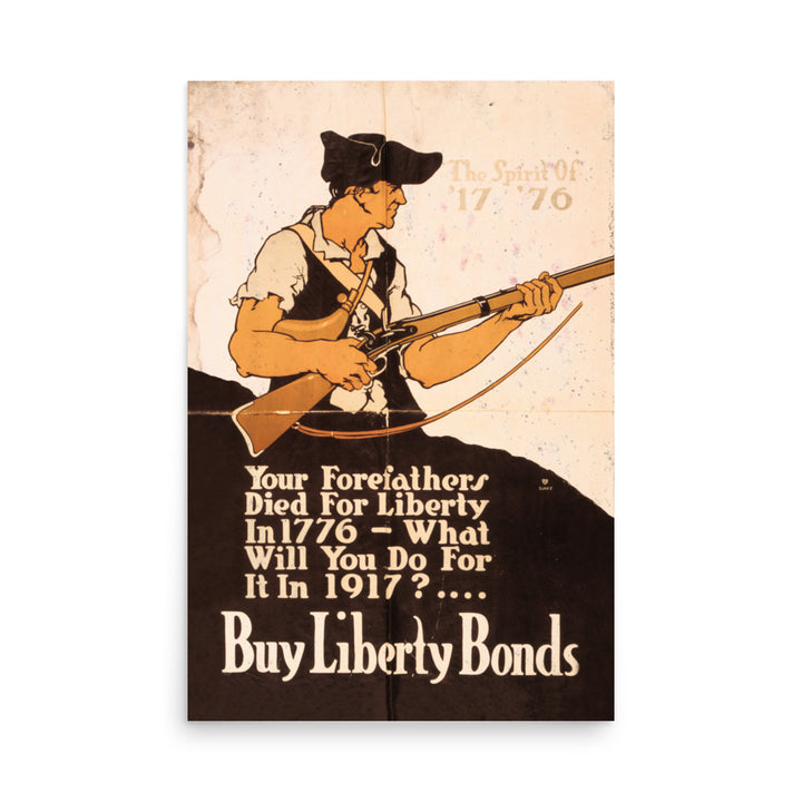 The Spirit Of '76 Liberty Bonds Retro Poster - 24" x 36"