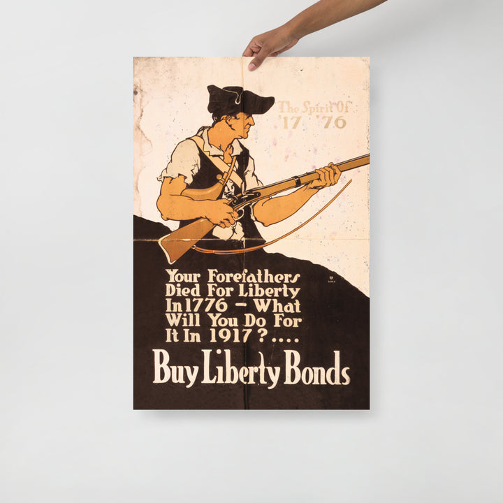 The Spirit Of '76 Liberty Bonds Retro Poster - 24" x 36"