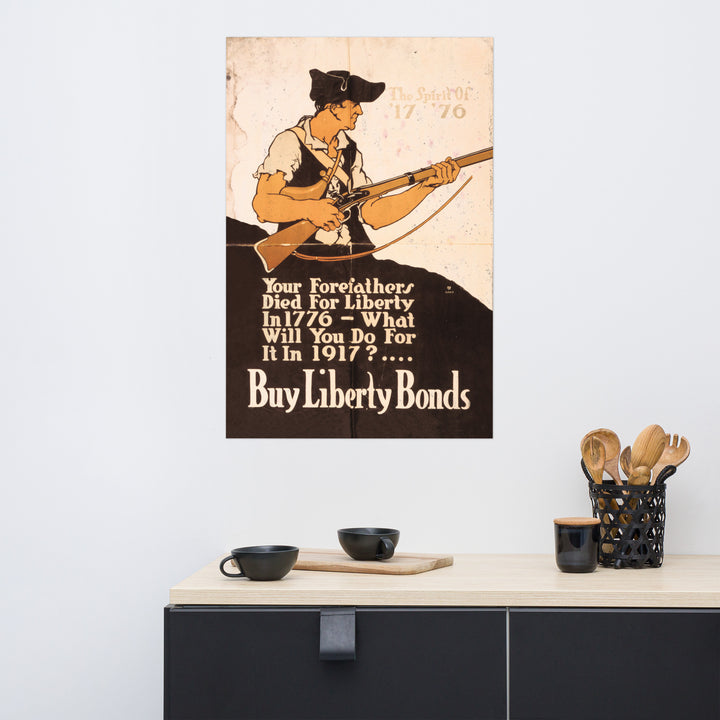 The Spirit Of '76 Liberty Bonds Retro Poster - 24" x 36"