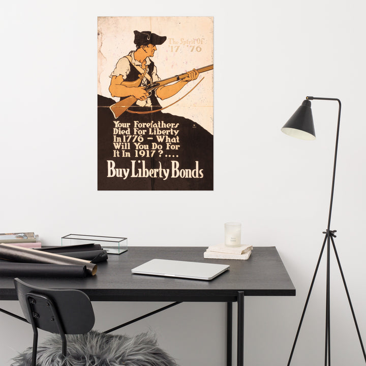 The Spirit Of '76 Liberty Bonds Retro Poster - 24" x 36"