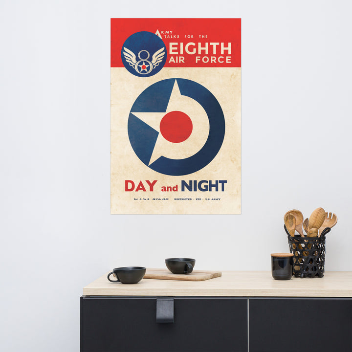 The Eighth Air Force Bomber Command Retro Poster - 24" x 36"