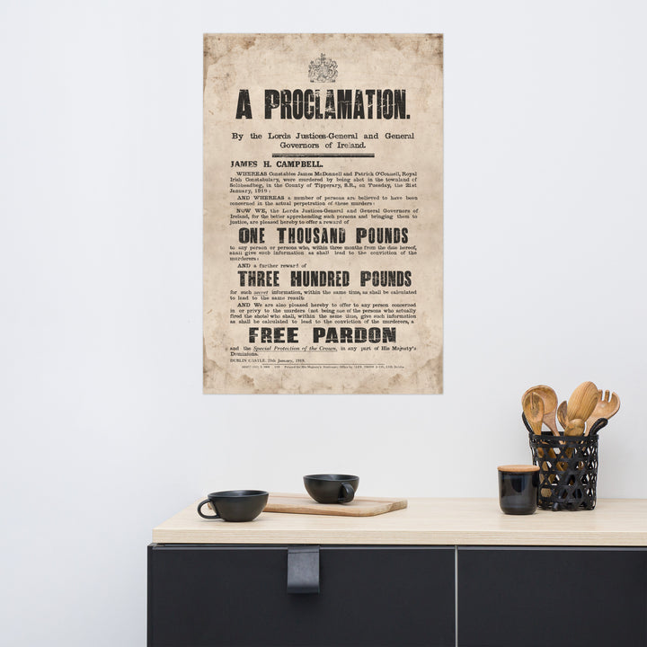 The Soloheadbeg 1919 Retro Poster - 24" x 36"