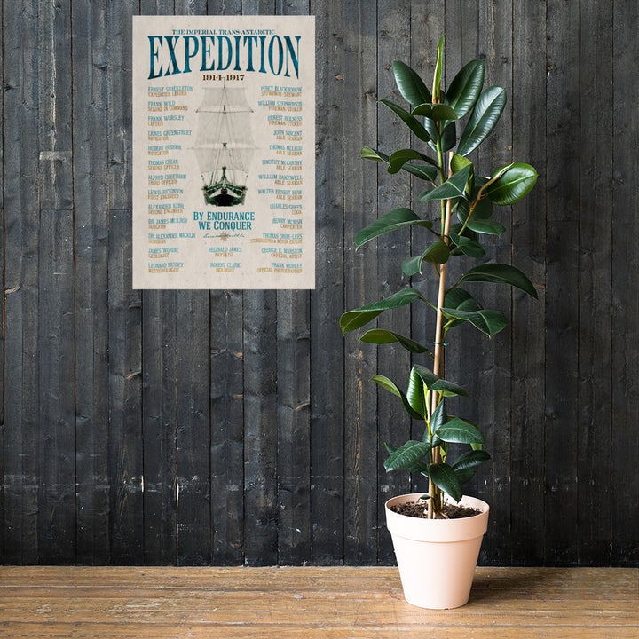 The Shackleton Endurance Crew Retro Poster - 24" x 36"