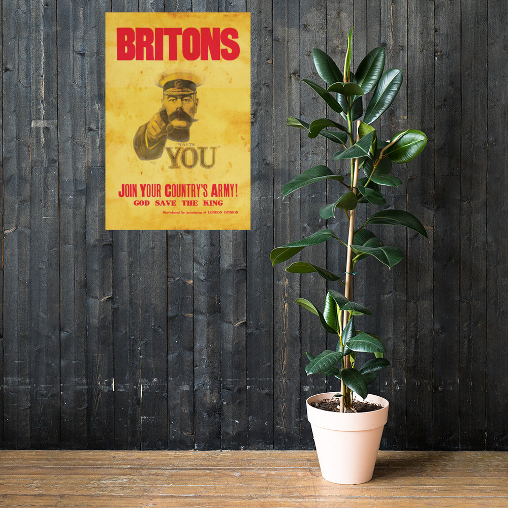 "Lord Kitchener Wants You" Retro Poster  - 24" x 36"