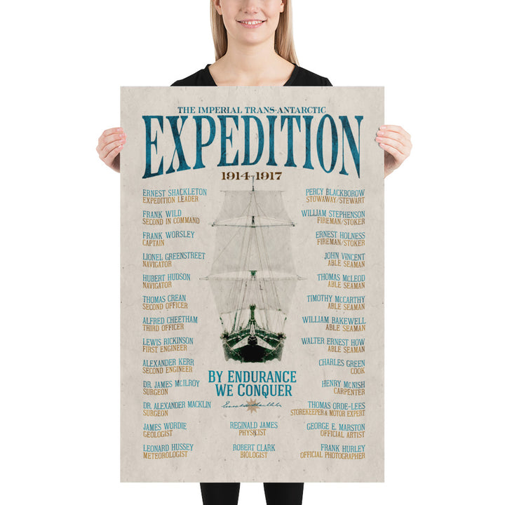 The Shackleton Endurance Crew Retro Poster - 24" x 36"