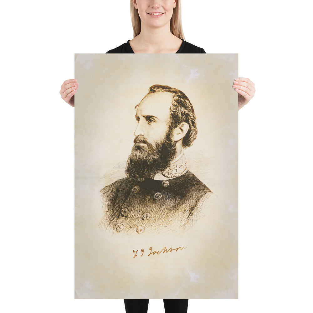 "Stonewall" Jackson Retro Poster - 24" x 36"