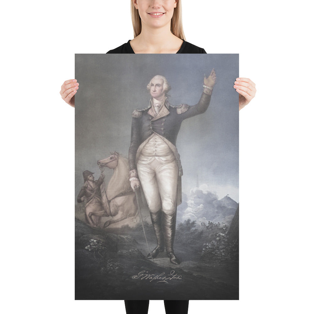 George Washington Portrait Retro Poster - 24" x 36"