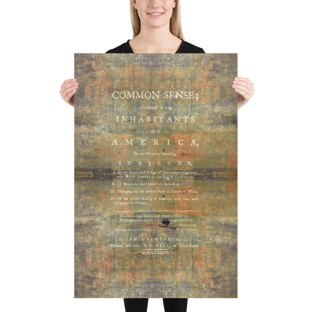 Thomas Paine's Common Sense Retro Poster - 24" x 36"