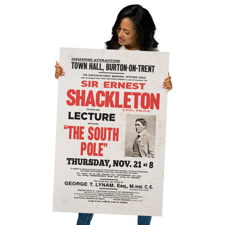 The Shackleton South Pole Lecture Retro Poster - 24" x 36"