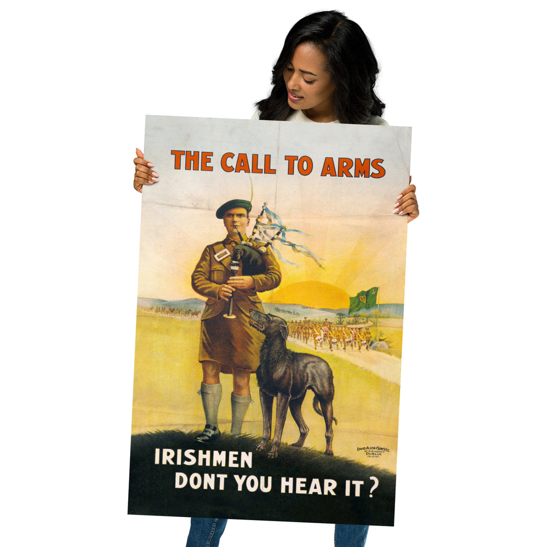 The Irish 'Call To Arms' Retro Poster - 24" x 36"