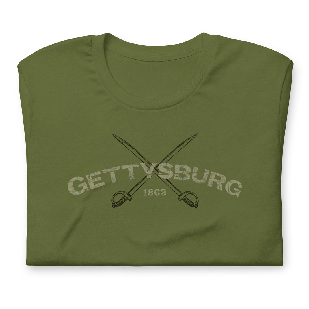 The Battle of Gettysburg 1863 Premium Cotton Retro Tee (unisex)